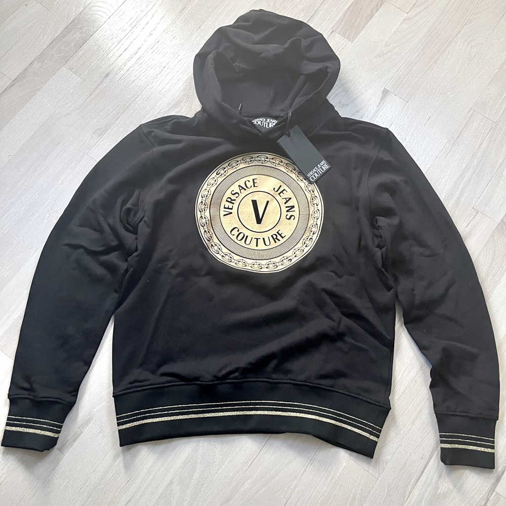 Versace Jeans couture Black hoodie BNWT
